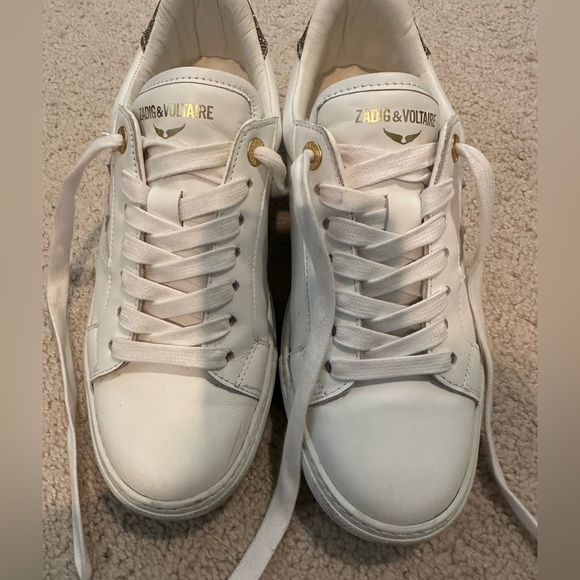 Zadig & Voltaire white sneakers with stones trim - barely worn - Picture 2 of 4